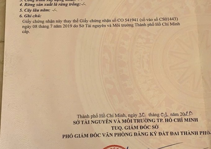 CHÍNH CHỦ CẦN BÁN LÔ ĐẤT ĐẸP TẠI XÃ LÝ NHƠN, HUYỆN CẦN GIỜ, TP HCM