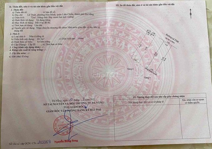 BÁN NHÀ 2 LẦU ĐẸP 72 m²Quận Liên Chiểu, Đà Nẵng