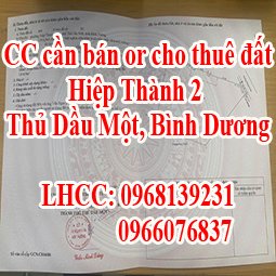 Chính chủ cần bán đất hoặc cho thuê đất tại Hiệp Thành 2, Thủ Dầu Một, Bình Dương