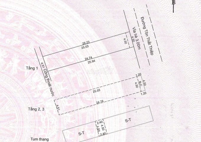 Bán nha Tôn Thất Thiệp nhiều hơn 10 PN Nhà mặt phố, mặt tiền Giá: 8,8 tỷ