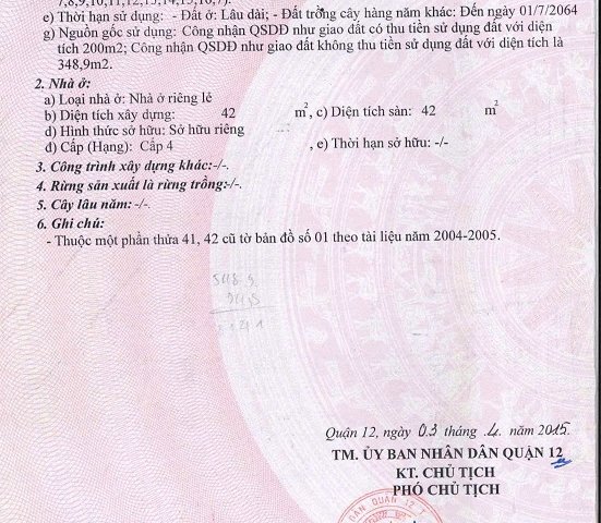 Chính Chủ Bán Nhanh Lô Đất 2 mặt Tiền, Full Thổ Cư Tại Q.12