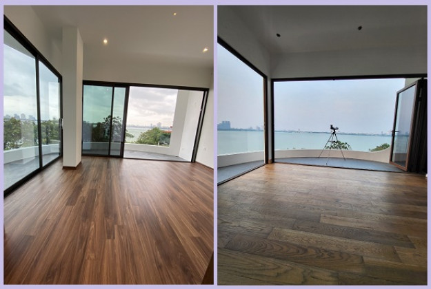 Cho thuê nhà 3 tầng (4,5,6) mặt hồ đường Nguyễn Đình Thi, Tây Hồ, HN, 30tr/th; 0918809251