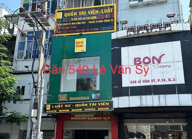 Cho thuê nhà mt 540 Lê Văn Sỹ, P14, Quận 3, HCM