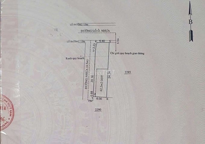 Cho thuê lô đất 2 mặt tiền tại Phường Bình An, TP Dĩ An.