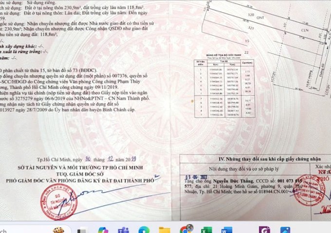 Chính chủ cần bán lô đất huyện Bình Chánh vị trí đẹp - khả năng sinh lời cao