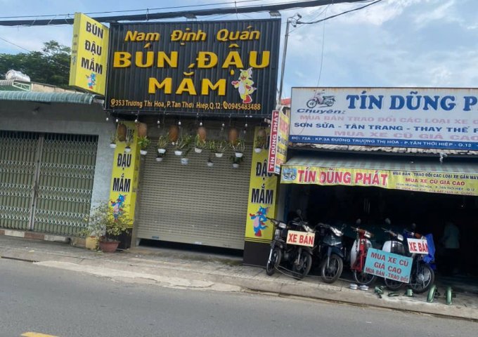 Nhà C4 - MBKD (4x24) Mặt Tiền Trương Thị Hoa, Tân Thới Hiệp, Q12 Giá 7.7 tỷ