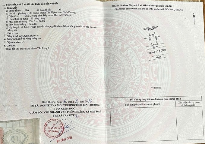 Chính chủ bán lô đất đẹp tại khuTân Long 2, Uyên Hưng, Tân Uyên.