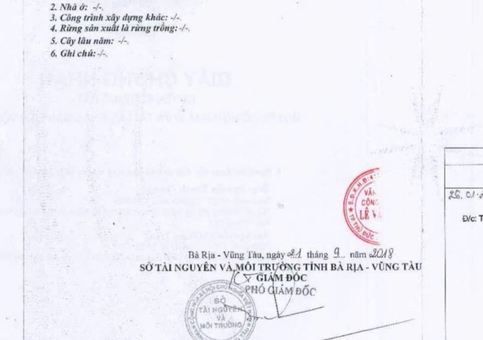 CHÍNH CHỦ GỬI BÁN ĐẤT PHƯỚC THUẬN - XUYÊN MỘC