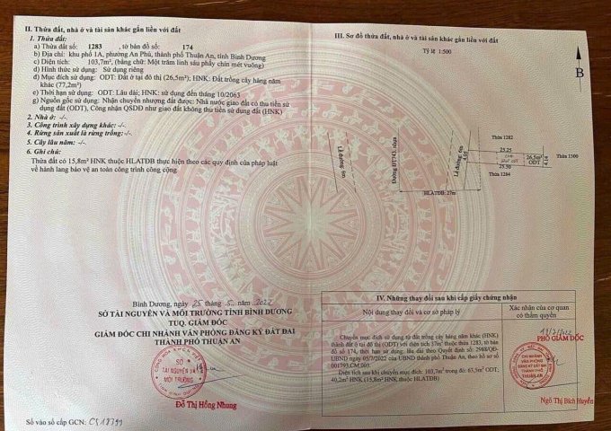 Chính chủ cần bán nhà cấp 4 ngay trung tâm An Phú - TP Thuận An- Bình Dương