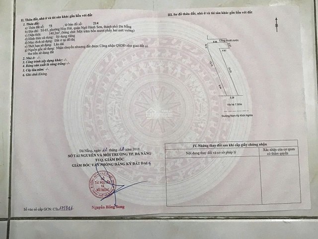 Chính chủ nợ ngân hàng cần bán gấp lô đất mặt tiền Nam Kỳ Khởi Nghĩa, sát KĐT FPT City, Ngũ Hành Sơn