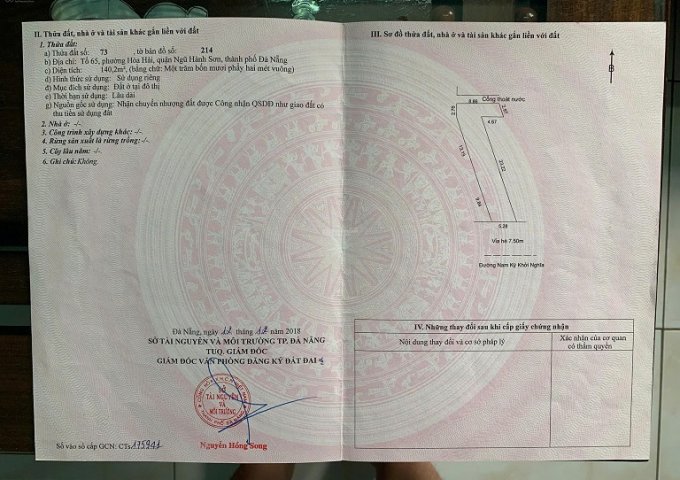 Chính chủ nợ ngân hàng cần bán gấp lô đất mặt tiền Nam Kỳ Khởi Nghĩa, sát KĐT FPT City, Ngũ Hành Sơn