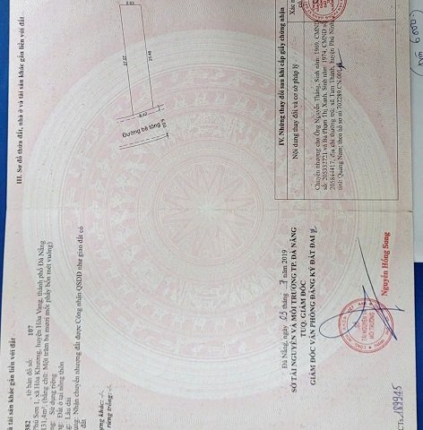 Bán lô siêu đẹp sát trường tiêu học DT 131m, đường 7,5m. Thôn Phú Sơn 1-Hòa Khương-Hòa Vang-TP Đà Nẵng.