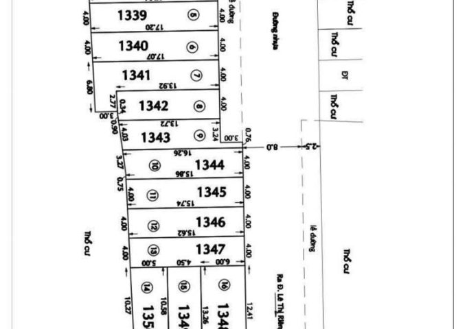 Ra gấp 16 nền đất phân lô liền kề khu phân lô Thới An 16, Quận 12 Giá Ib