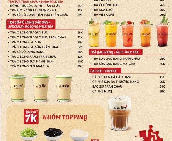 SANG NHƯỢNG GẤP QUÁN TRÀ SỮA LUYUTEA – THƯƠNG HIỆU ĐÀI LOAN – VỊ TRÍ VÀNG NGAY CHỢ THỦ ĐỨC