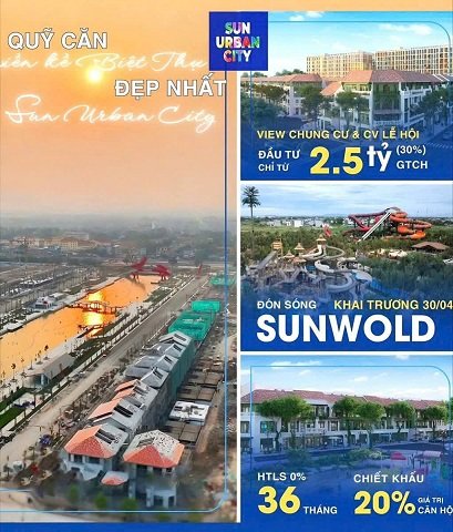GIAO BÁN LIỀN KỀ & BIỆT THỰ SUN URBAN CITY HÀ NAM