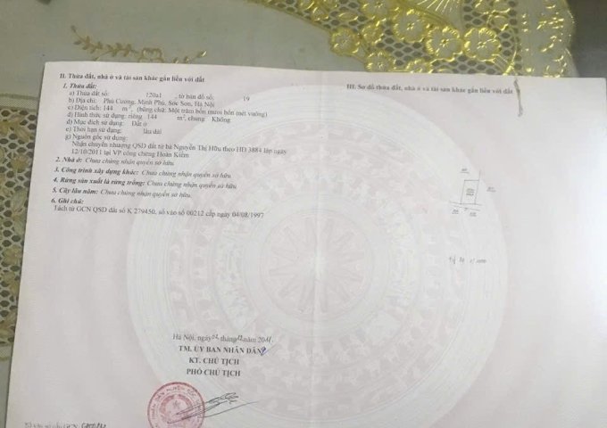 ĐẤT ĐẸP - GIÁ TỐT - Vị Trí Đắc Địa Tại Phú Cường, Minh Phú, Sóc Sơn, TPHN