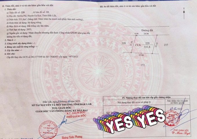 CẦN BÁN ĐẤT QUY HOẠCH KHU DÂN CƯ – HUYỆN EA KAR, ĐẮK LẮK