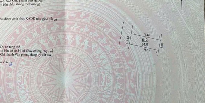 Bán Đất -Xã Hiền Ninh ( Sóc Sơn)- Trục Chính 84 M2- Full TC - 2,9 Tỷ