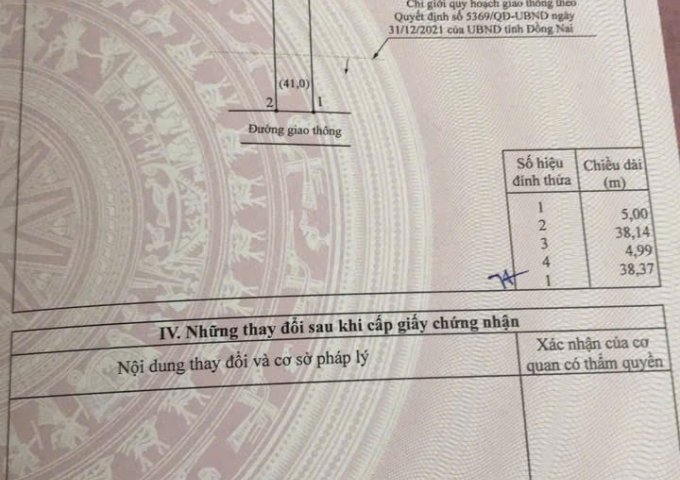 CHÍNH CHỦ CẦN BÁN LÔ ĐẤT CÓ VỊ TRÍ ĐẸP TẠI XÃ HƯNG THỊNH - H. TRẢNG BOM - ĐỒNG NAI.