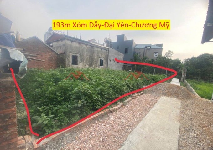 CHÍNH CHỦ BÁN LÔ ĐẤT 193M TẠI ĐẠI YÊN-CHƯƠNG MỸ-HÀ NỘI