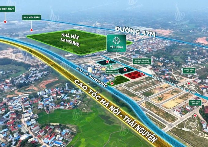 Chính Chủ Bán Lô Đất Thuộc Khu Đô Thị Yên Bình Xanh, Phường Đồng Tiến, Phổ Yên, Thái Nguyên