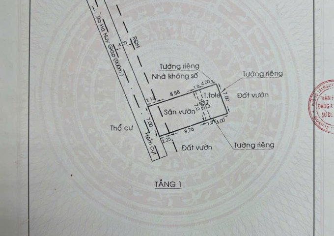 🌈BÁN NHÀ Thạnh Lộc 41 112m2 ngang khủng 7m giá chỉ 3,5 tỷ💵
✅Diện tích ngang 7 x 16m 
✅Hiện trạng đất trống + nhà cấp 4 
✅Đường trước nhà 2,5m
✅Hướng Tây
✅Sổ vuông vức CC trong ngày
📞/zalo 0866699790 xem nhà