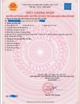 Chính chủ bán đất, tặng nhà, 2 mặt thoáng, Cầu Giấy – 64m2 – giá 11.8 tỷ