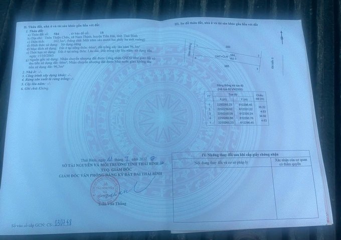 BÁN ĐẤT VEN BIỂN NAM THỊNH – TIỀN HẢI, THÁI BÌNH