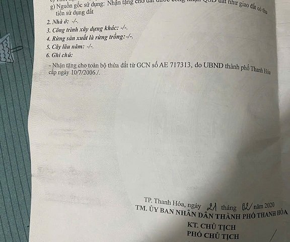 CHÍNH CHỦ CẦN BÁN GẤP – LÔ ĐẤT SIÊU RẺ FULL THỔ CƯ TẠI LỄ MÔN, TP. THANH HÓA.