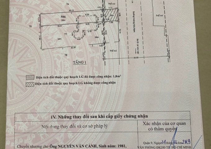 Bán Lô Đất Mặt Tiền 225 Hoàng Hữu Nam, Long Thạnh Mỹ (quận 9 cũ), Thành Phố Thủ Đức