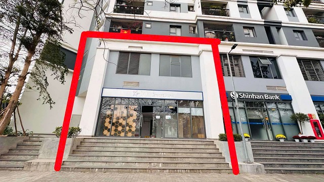 Cho thuê Shop 2 tầng chân đế đầu hồi toà H4 Hope Residences mặt đường Chu Huy Mân, Long Biên, Hà Nội