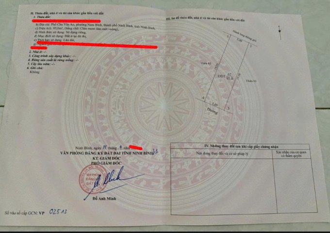 BÁN LÔ ĐẤT TRUNG TÂM TP. NINH BÌNH – PHỐ CHU VĂN AN, P. NAM BÌNH