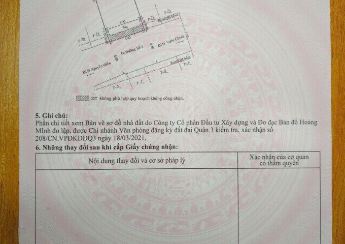 Cần bán nhà mặt tiền đường Số 4, Cư xá Đô Thành, P.4, Q.3. Diện tích 5.9m x 13.5m, giá 25 tỷ.