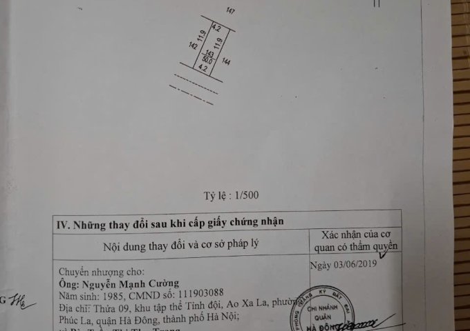 CHÍNH CHỦ CẦN BÁN NHANH LÔ ĐẤT 50m² KHU DỊCH VỤ XA LA – HÀ ĐÔNG
