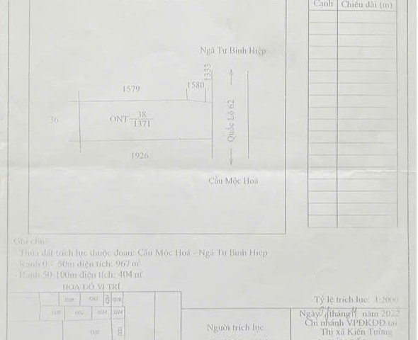 CHÍNH CHỦ BÁN ĐẤT THỊ XÃ KIẾN TƯỜNG – LONG AN