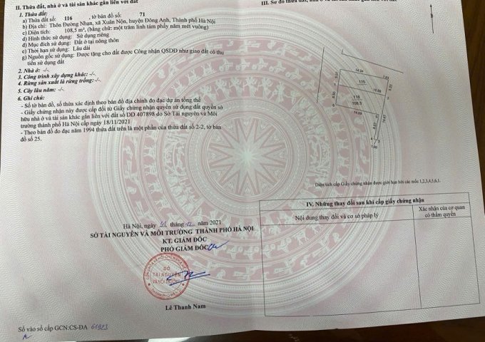 SIÊU PHẨM LỖ GIAO – VIỆT HÙNG, ĐÔNG ANH – DUY NHẤT 1 LÔ 48,5M²