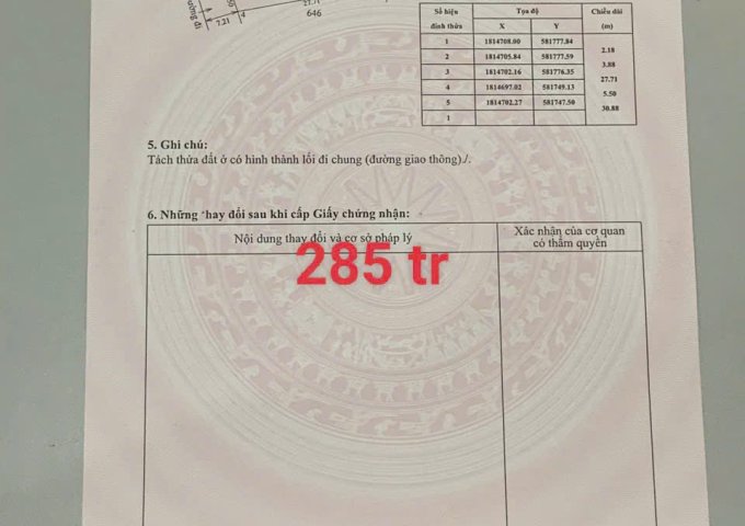 CHÍNH CHỦ NHỜ BÁN 4 LÔ ĐẤT TẠI XÃ VĨNH THÁI – TP. HUẾ