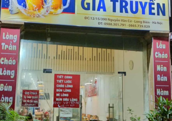 Sang Nhượng Quán Lòng Gia Truyền Đang Kinh Doanh Tốt tại Phường Bồ Đề, Long Biên