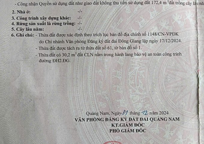 ► CẦN BÁN ĐẤT CHÍNH CHỦ - XÃ TƯ, ĐÔNG GIANG, QUẢNG NAM