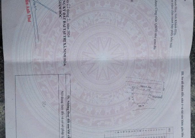 CHÍNH CHỦ BÁN ĐẤT MẶT TIỀN TỈNH LỘ 8 – THÔN TÂN SƠN, XÃ NINH XUÂN, NINH HÒA – KHÁNH HÒA