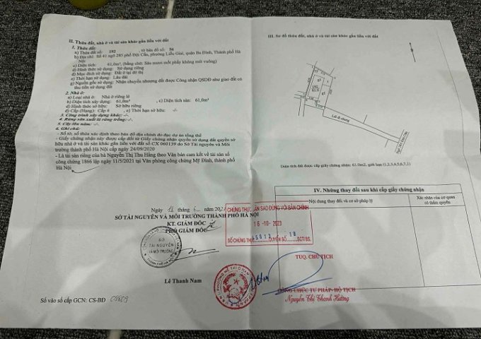 CHÍNH CHỦ BÁN NHÀ NGÕ 285 ĐỘI CẤN – NHÀ ĐẸP, GIÁ HỢP LÝ – SỔ ĐỎ CHÍNH CHỦ