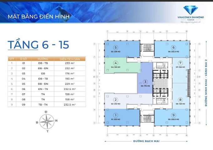 CHO THUÊ VĂN PHÒNG TẦNG 9 – TÒA VINACONEX CHỢ MƠ