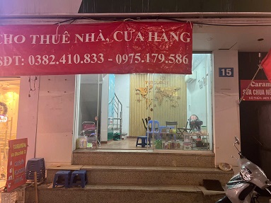 CHÍNH CHỦ CHO THUÊ TẦNG 1+2 MẶT PHỐ SỐ 15 ĐẠI CỒ VIỆT, HAI BÀ TRƯNG, HÀ NỘI