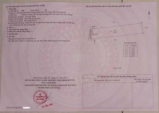 Chính chủ cần bán nhanh lô đất ngay mặt tiền đường sinh lời cao tại phường Tân Phước Khánh thành phố Tân Uyên tỉnh Bình Dương