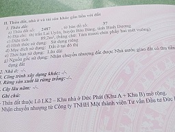 ► BÁN ĐẤT THỔ CƯ – TRUNG TÂM LAI UYÊN, BÀU BÀNG, BÌNH DƯƠNG