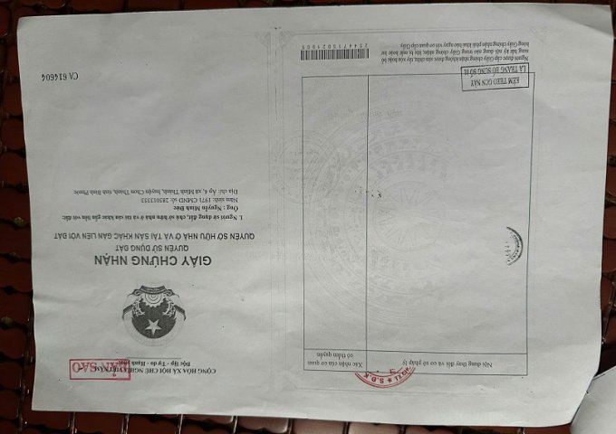 CẦN BÁN ĐẤT TẠI ẤP 2, XÃ CHƠN THÀNH, BÌNH PHƯỚC – CƠ HỘI ĐẦU TƯ LỚN