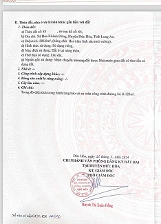 CẦN BÁN ĐẤT Ở NÔNG THÔN – XÃ HÒA KHÁNH ĐÔNG, HUYỆN ĐỨC HÒA, LONG AN