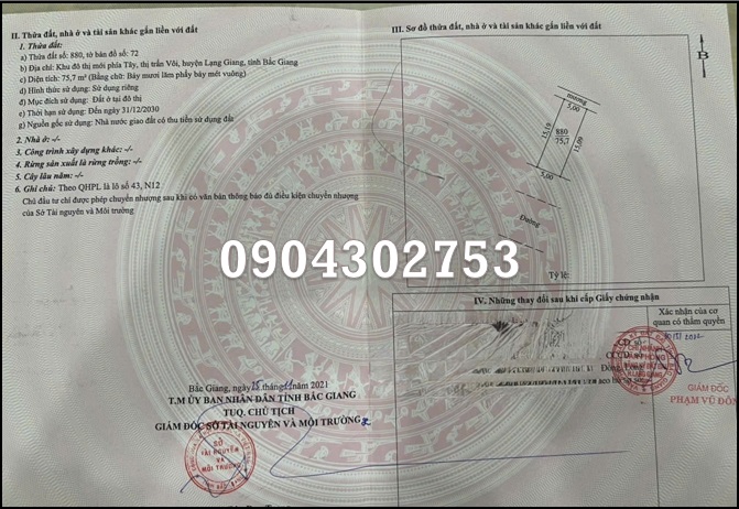 ⭐Bán đất KĐT mới phía Tây TT Vôi, Lạng Giang, Bắc Ninh mới, 0904302753