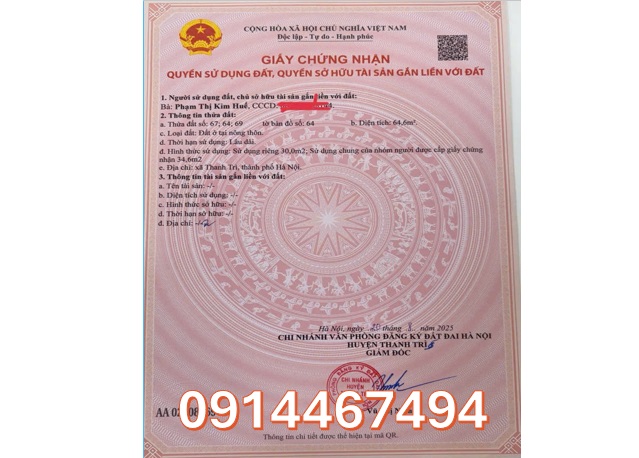 ⭐Chính chủ bán nhà đẹp giá tốt tại ngõ 373/1 Ngọc Hồi, Thanh Trì, Hà Nội, 0914467494