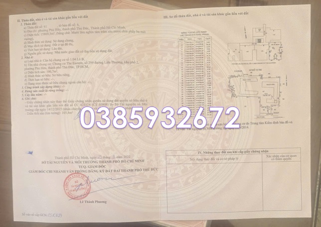 ⭐Chính chủ cần bán căn góc 107m2 chung cư THE EASTERN số 299 Liên Phường (Thủ Đức), TP.HCM, 0385932672